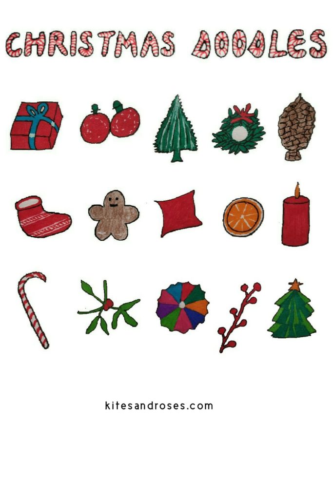 christmas doodle drawing ideas