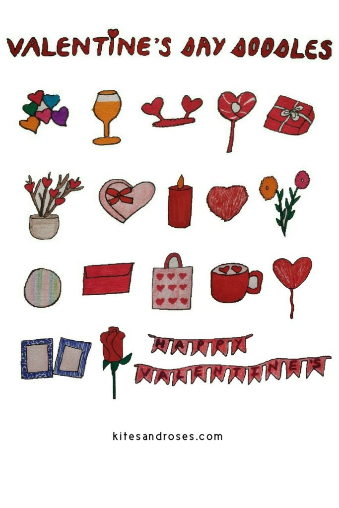 valentines day doodles