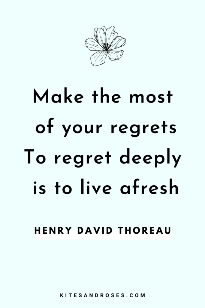 quotes on regrets and lessons learned