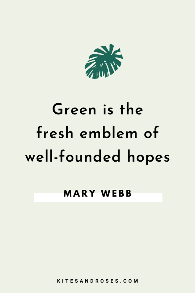 green quotes aesthetic