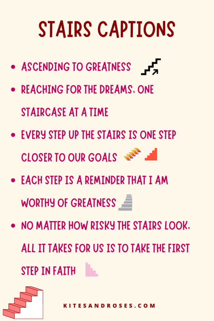stairs captions for instagram