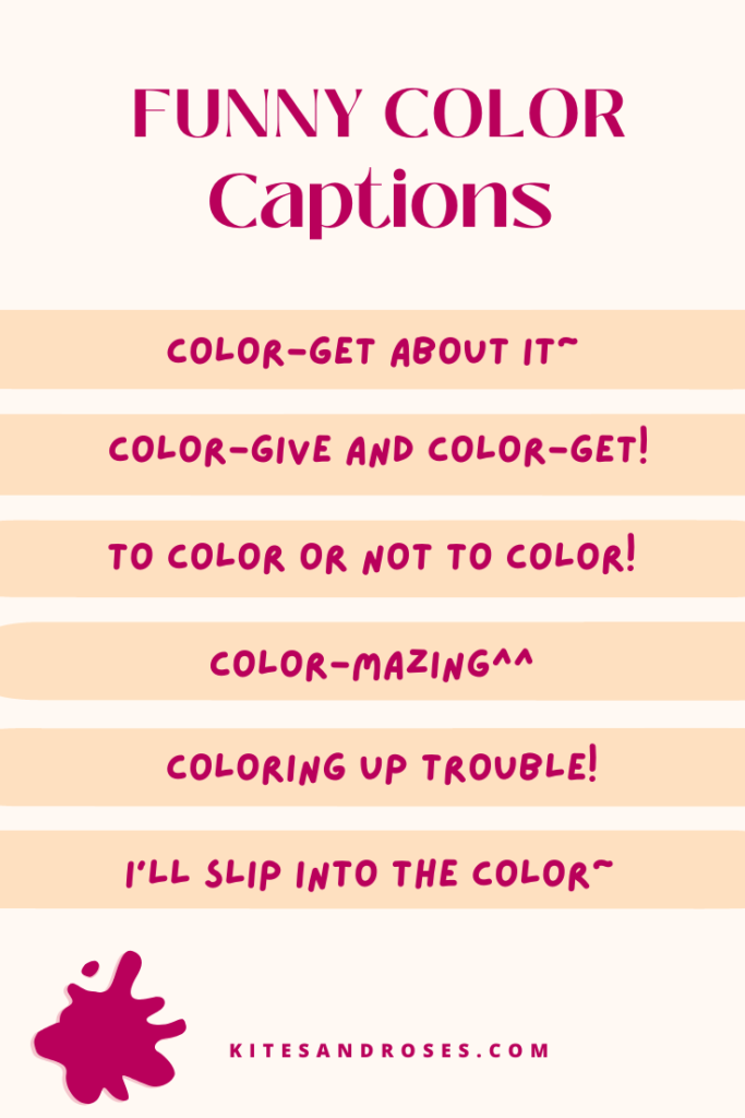 funny color captions for instagram
