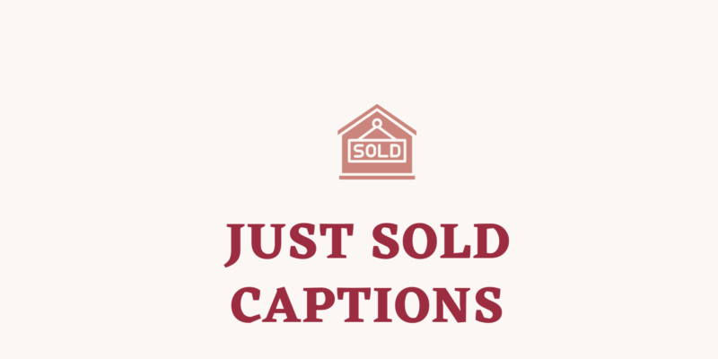 just sold captions