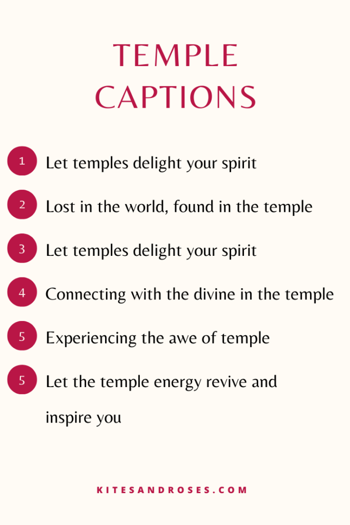 temple visit captions for instagram