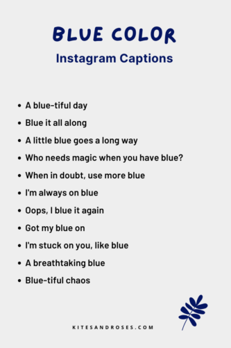 blue captions for instagram