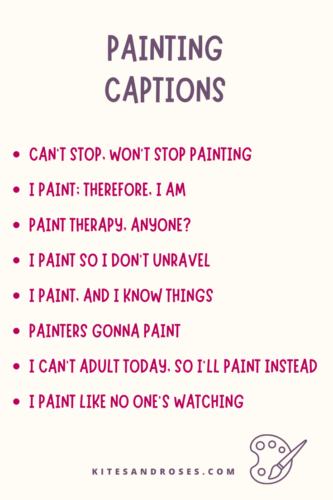painting captions for instagram