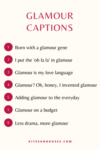 glamour captions for instagram