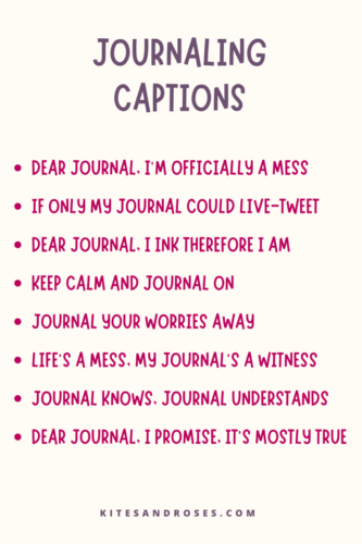 journaling captions for instagram