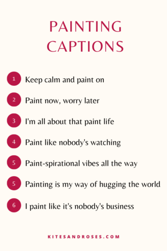 short painting captions for instagram