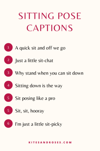 sitting pose captions for instagram